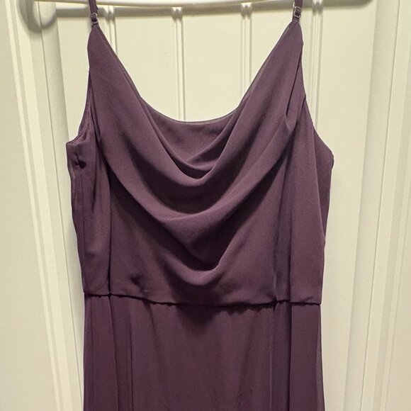 David's Bridal Bridesmaid Dress - Style #F20235 - Color: Plum - Size: 14 - Picture 2 of 6